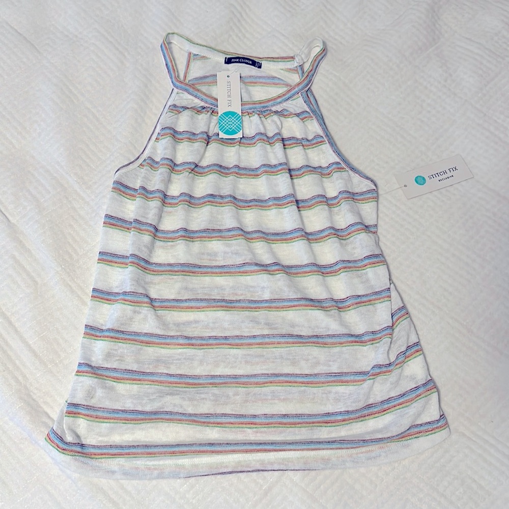Pink Clover Rainbow Tank Top